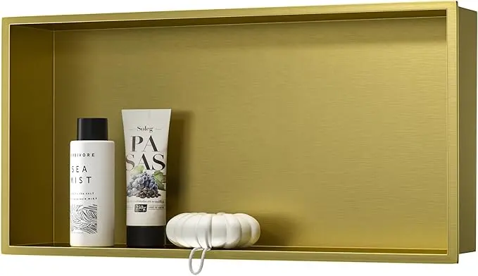 Niche de douche murale dorée Bernkot 60x30
