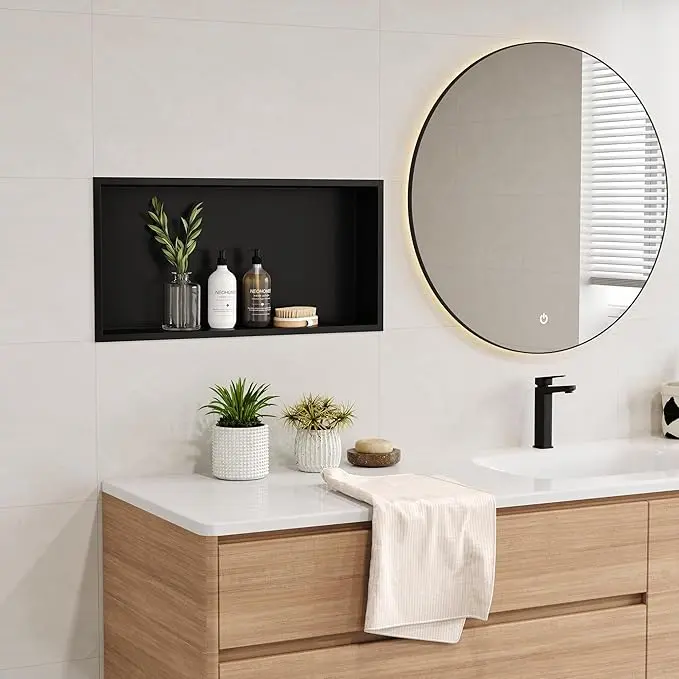 Niche murale noire Neodrain 60x30 en inox